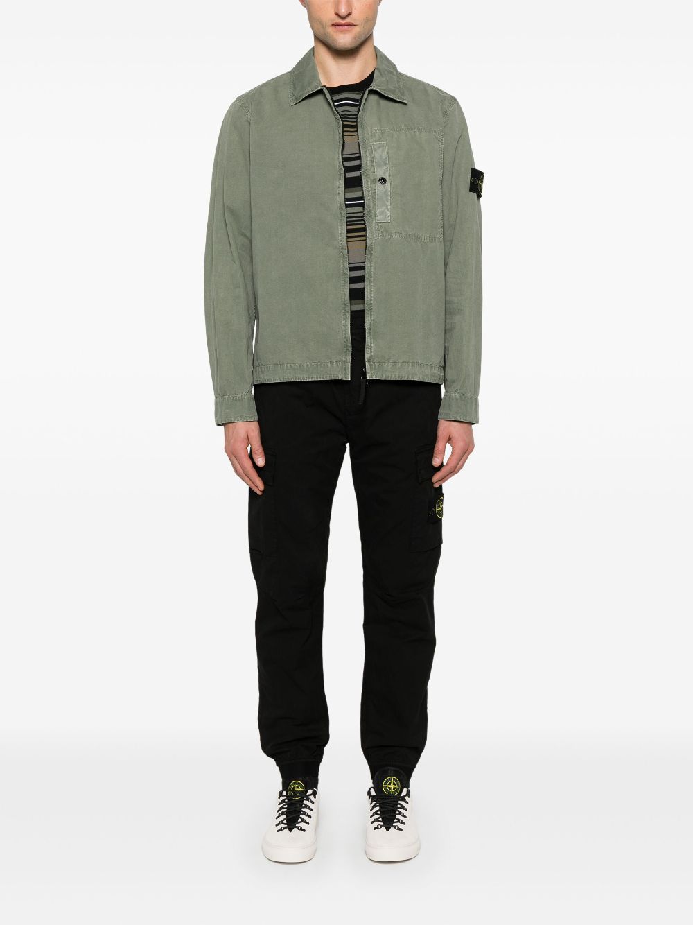 Stone Island Overhemd met Compass-logopatch - Groen