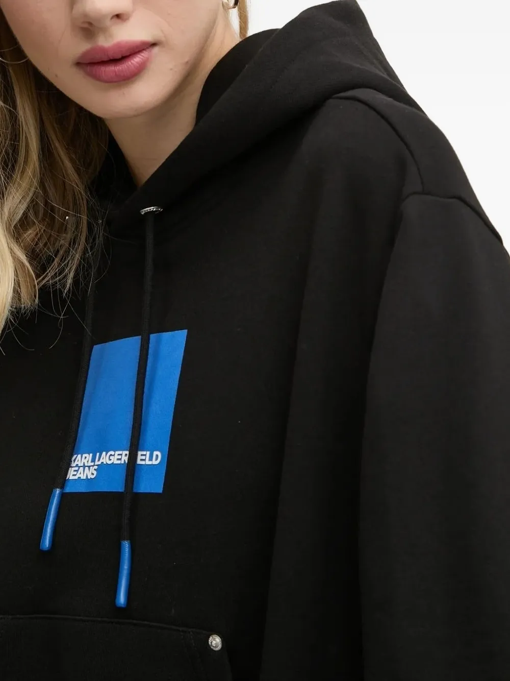 Karl Lagerfeld Jeans logo-print hoodie Zwart