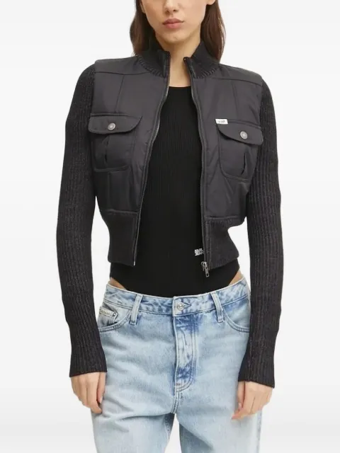 Karl Lagerfeld Jeans ribbed open-back bodysuit