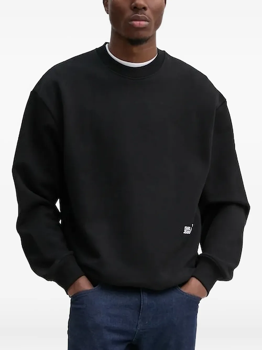 Karl Lagerfeld Jeans Sweater met geborduurd logo Zwart