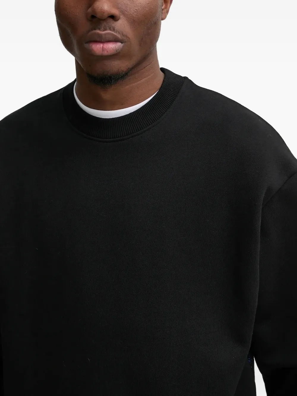 Karl Lagerfeld Jeans Sweater met geborduurd logo Zwart