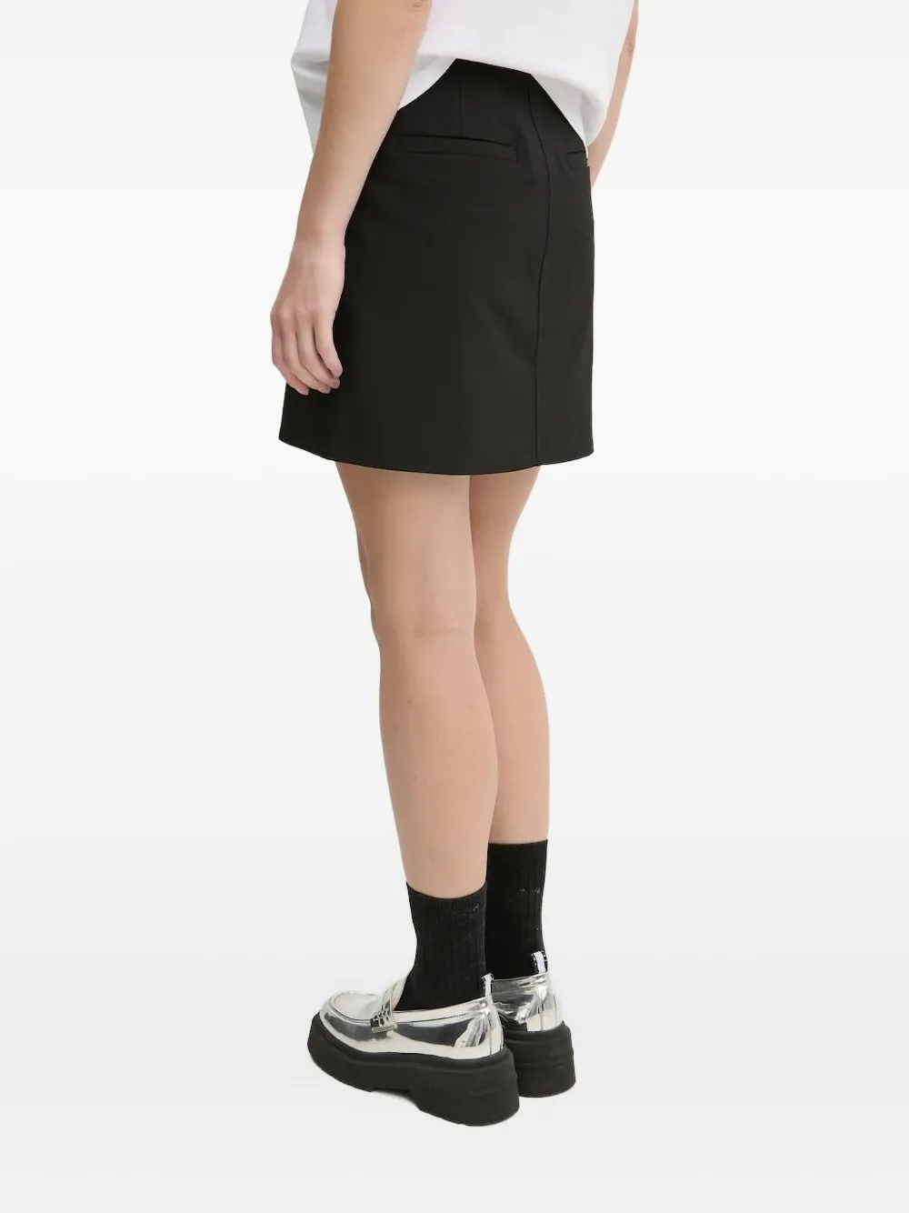 Karl Lagerfeld Jeans zip-detail flap-pocket mini skirt Zwart