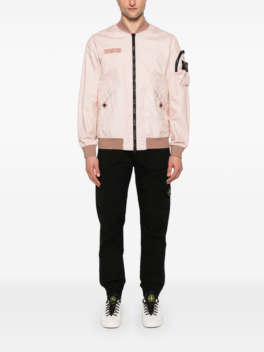 Stone Island Compass-badge bomber jacket - Pink