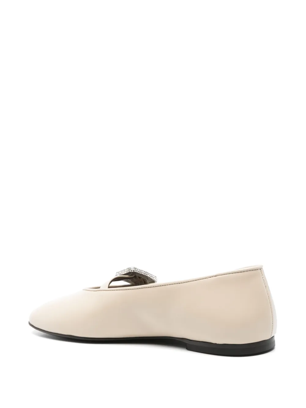 Giuseppe Zanotti Ballerina's met kristallen Beige