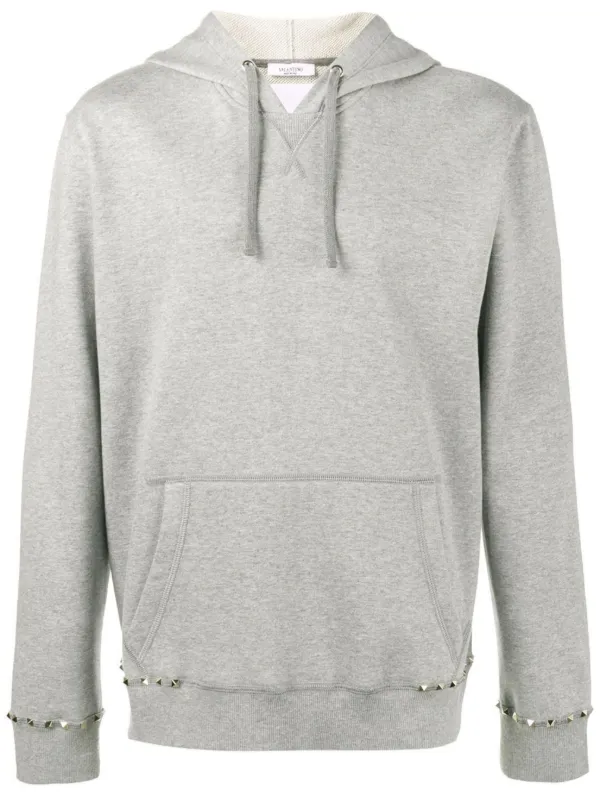 Valentino Garavani Rockstud Hoodie in Grey