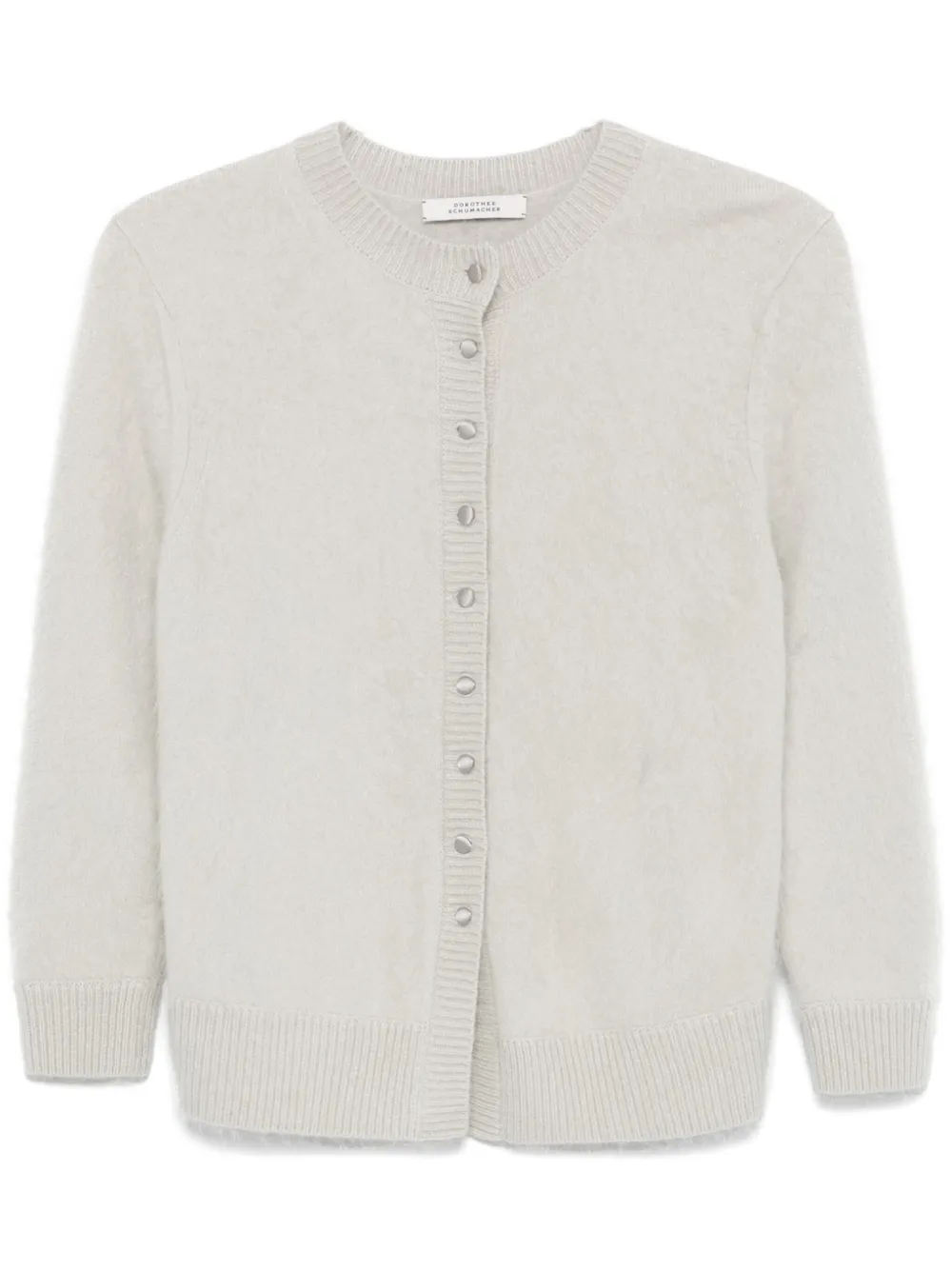 crew-neck cardigan