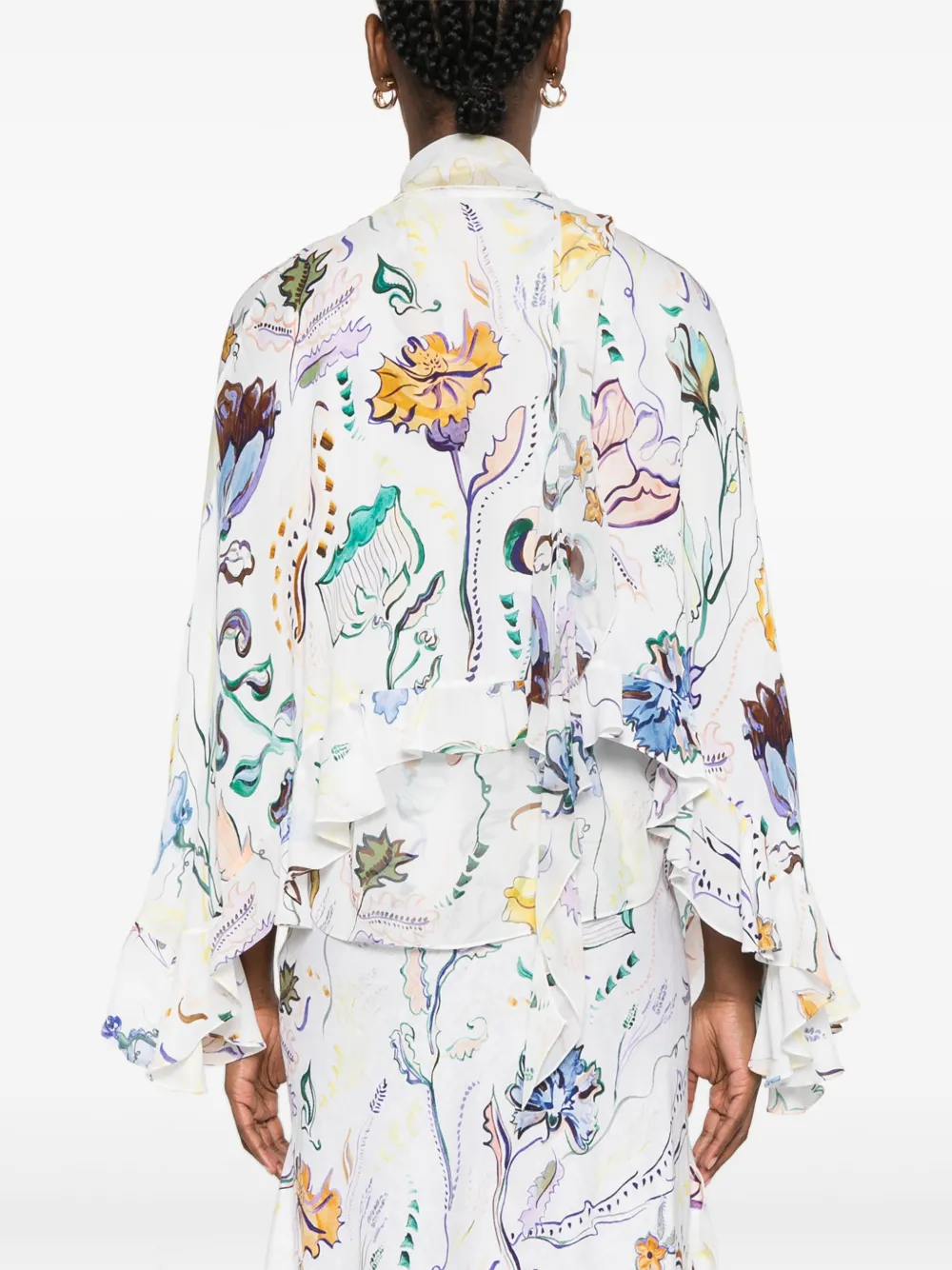 Shop Dorothee Schumacher Floral-print Blouse In White