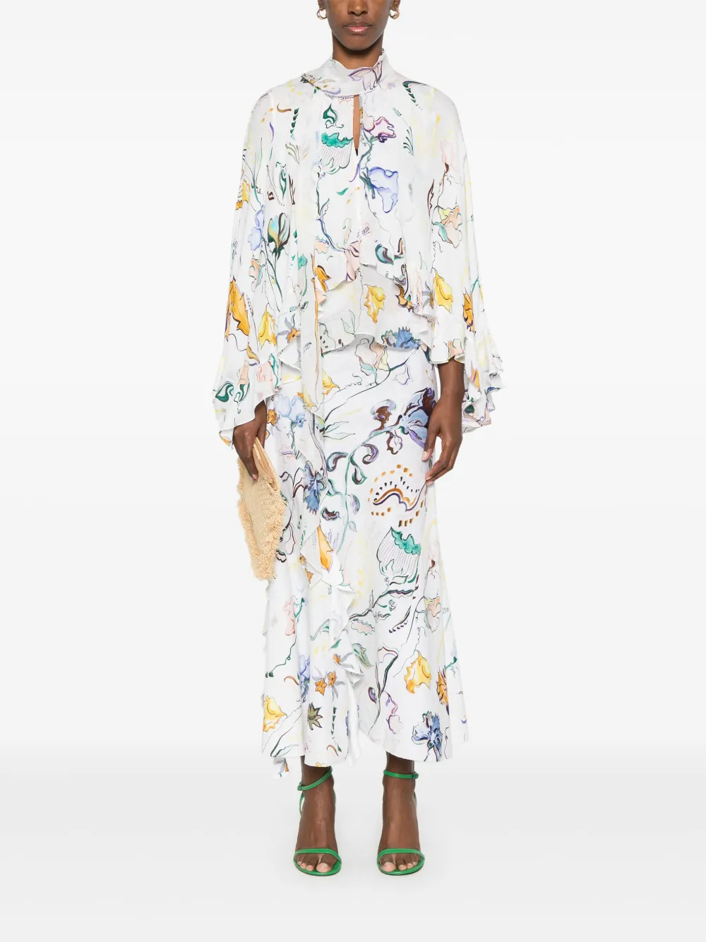 Dorothee Schumacher Shirt met bloemenprint - Wit