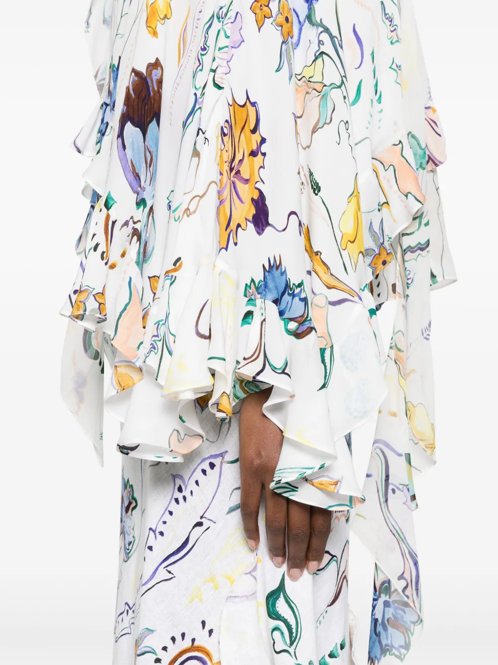 Shop Dorothee Schumacher Floral-print Blouse In White