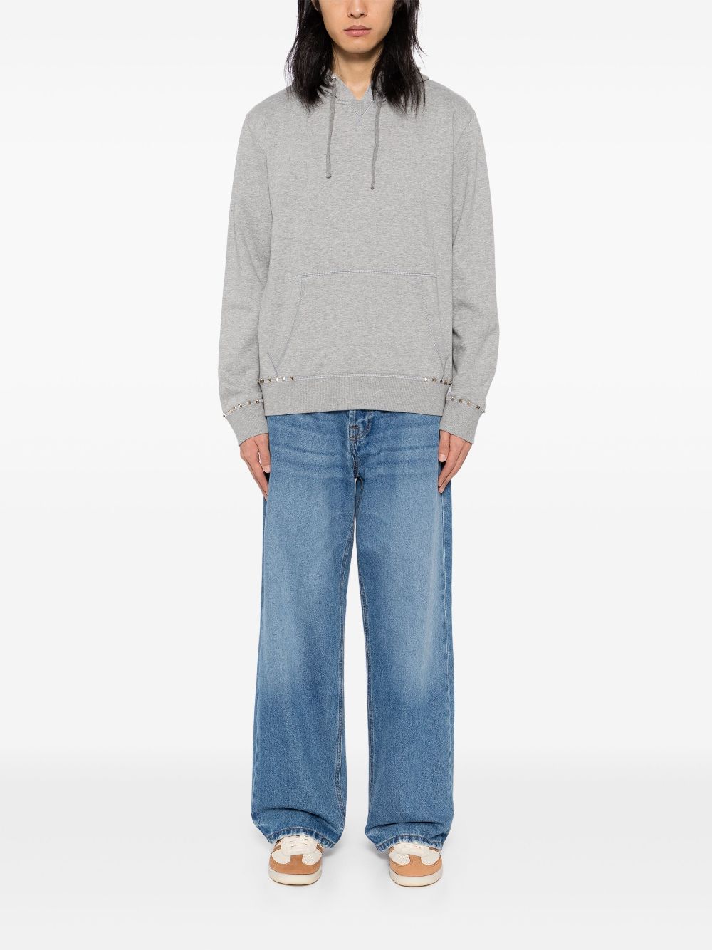 Valentino Garavani Hoodie met studs - Grijs