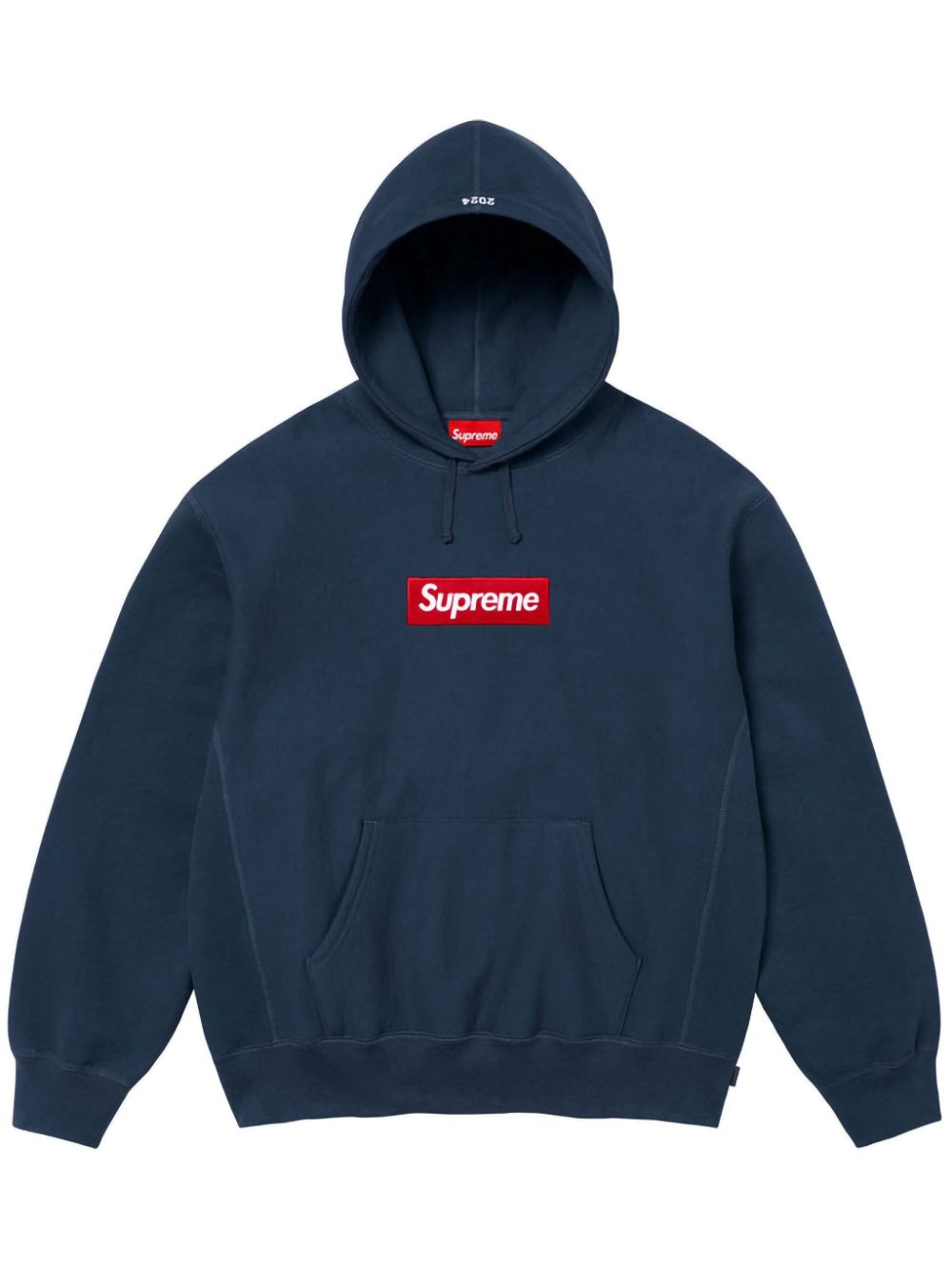 Supreme box logo hooded sweatshirt navy on sale