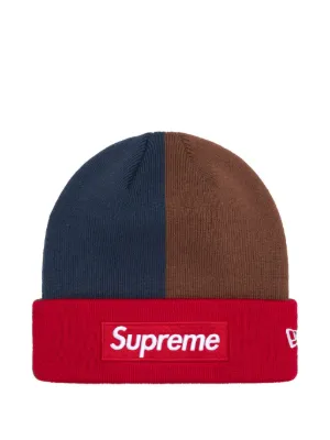 帽子 Supreme New Era Box Logo Beanie Red Supreme x New Era Box Logo Beanie | Red | FARFETCH