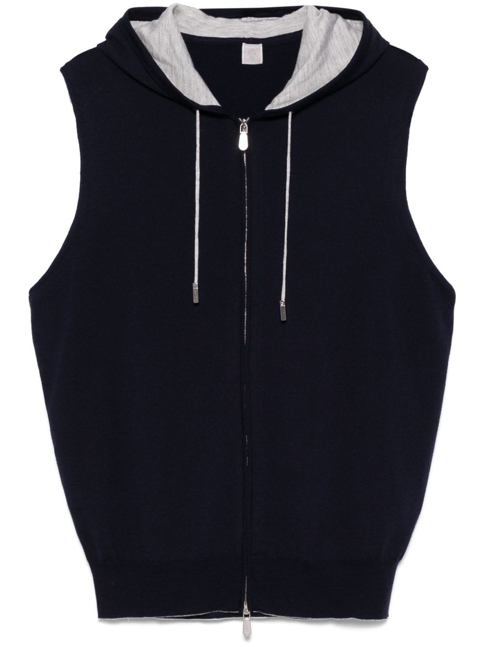 Eleventy hooded vest - Blue