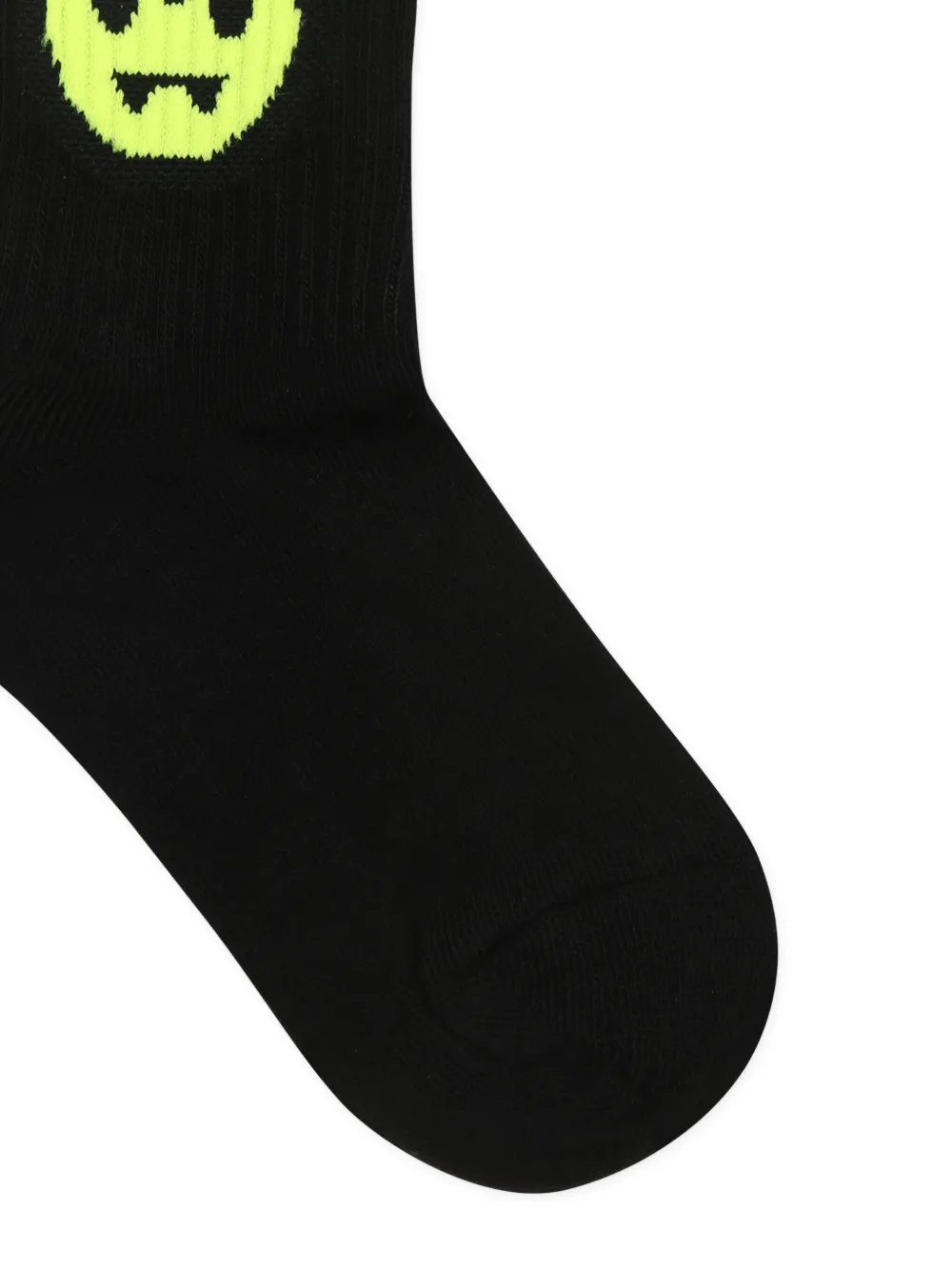 Barrow Intarsia Knit-logo Socks In Black