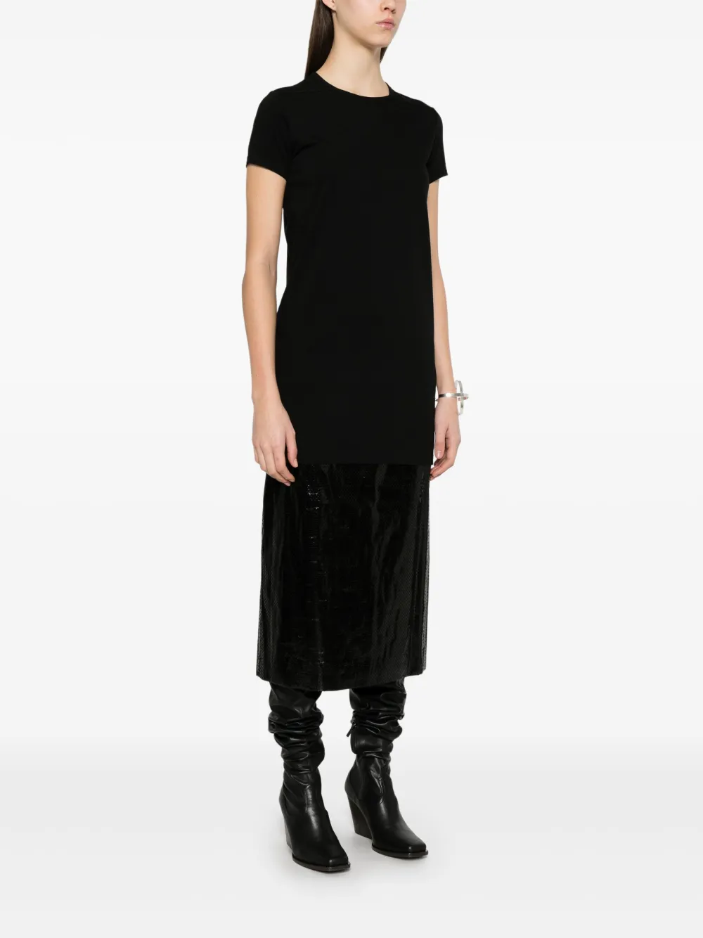 Rick Owens Level T-shirt Zwart