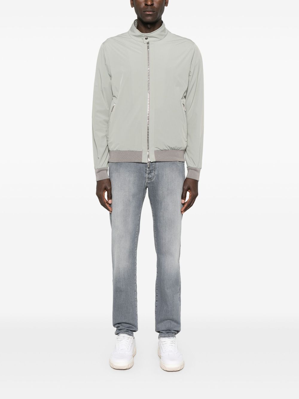 Moorer Alberti-KN bomber jacket - Grey