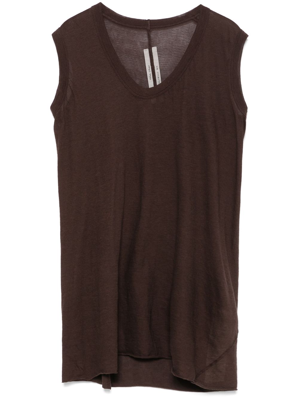 Rick Owens V-neck sleeveless T-shirt - Brown