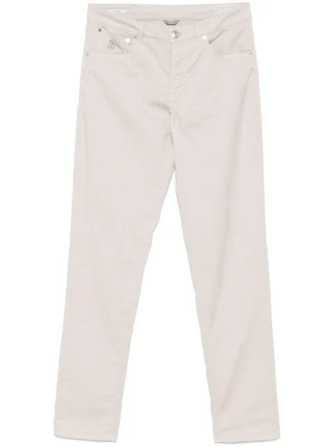 Brunello Cucinelli logo-embroidered trousers