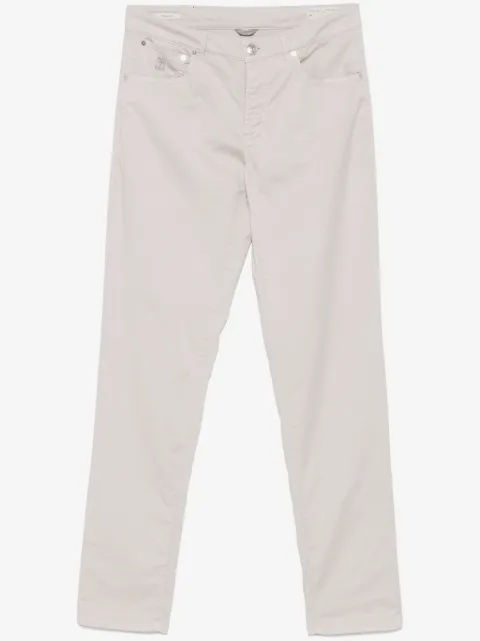 Brunello Cucinelli Calça com logo bordado