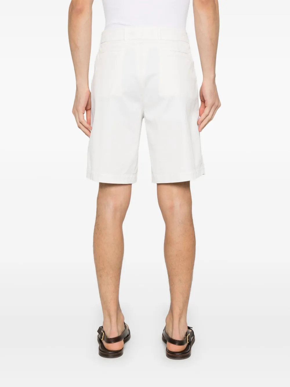 Brunello Cucinelli Shorts met twill weving Wit