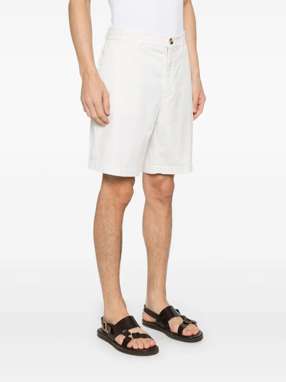 Brunello Cucinelli Shorts met twill weving Wit