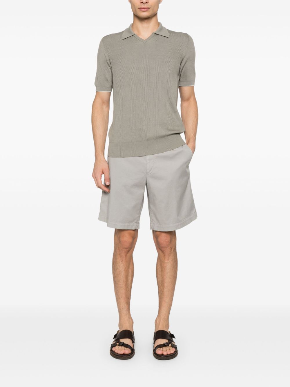 Brunello Cucinelli twill chino shorts - Groen