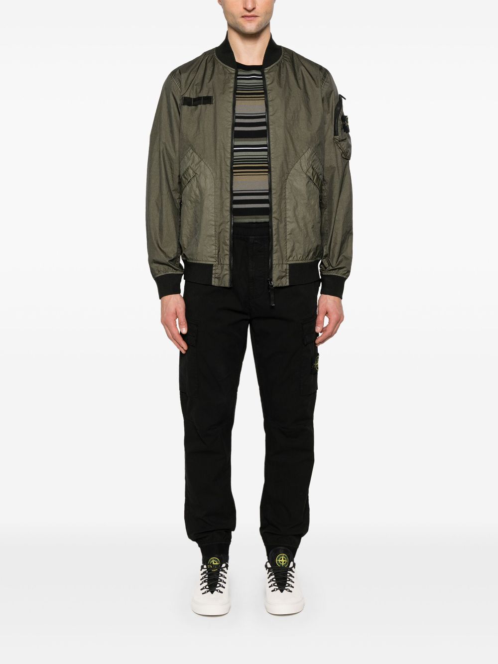 Stone Island Compass-badge bomber jacket - Green