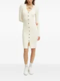 Karl Lagerfeld Jeans ribbed button-front midi dress - Neutrals