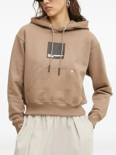 Karl Lagerfeld Jeans logo-print long-sleeve hoodie