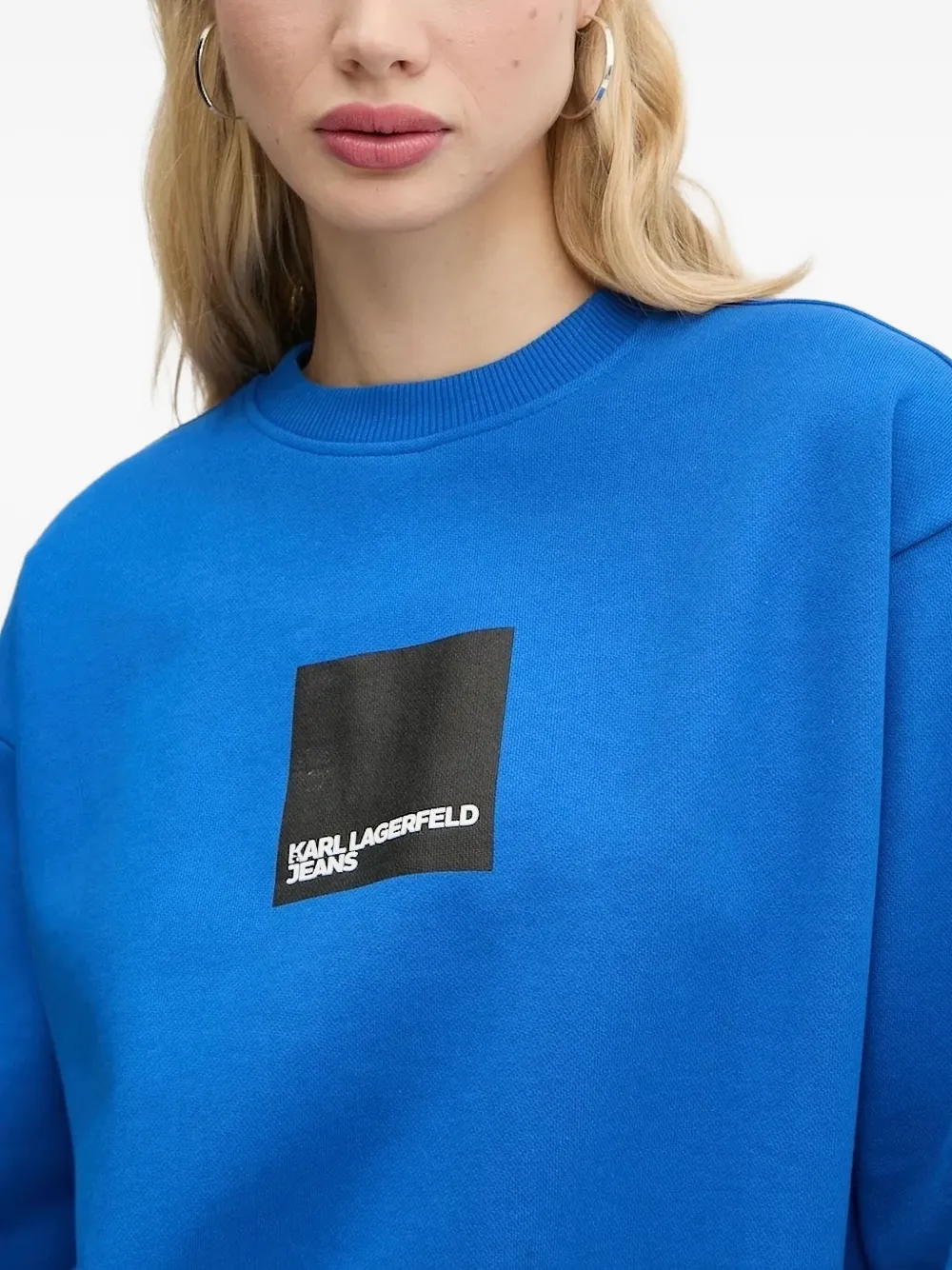 Karl Lagerfeld Jeans Sweater met logoprint Blauw