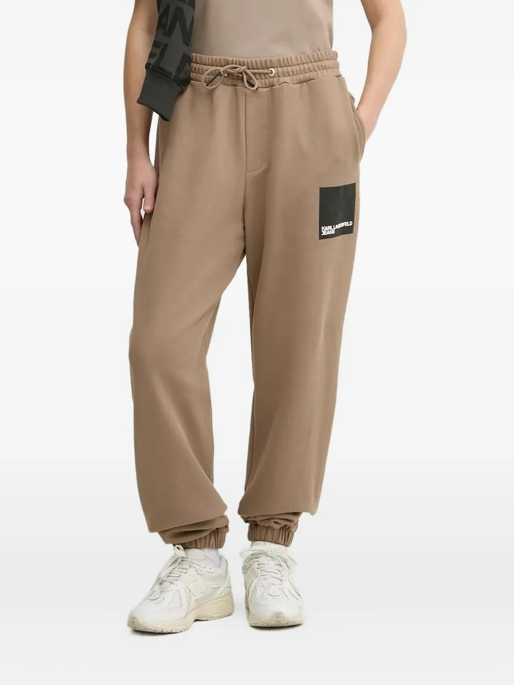 Karl Lagerfeld Jeans Trainingsbroek met logopatch Beige