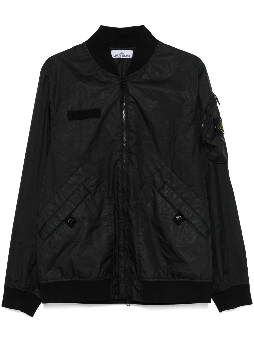 Stone Island Compass-badge bomber jacket - Black