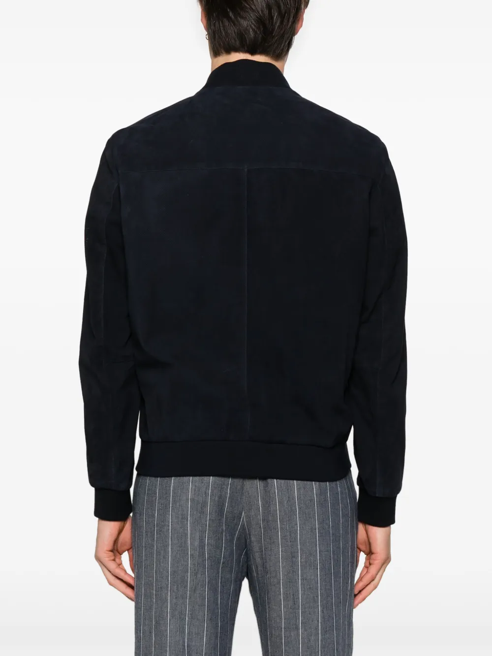 Brioni Geperforeerd bomberjack Blauw