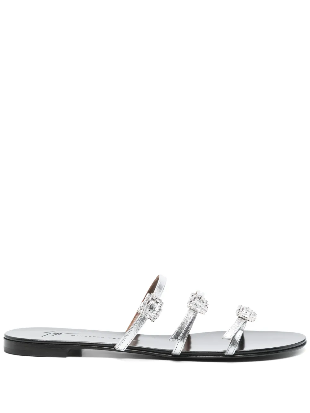 Giuseppe Zanotti Himari platte sandalen Zilver