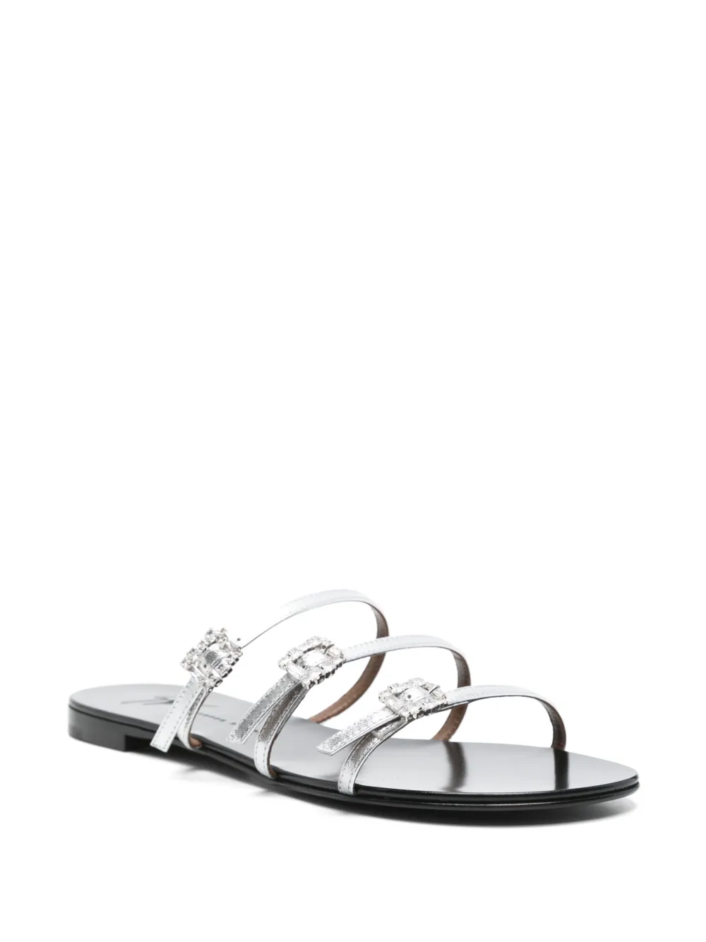 Giuseppe Zanotti Himari platte sandalen - Zilver