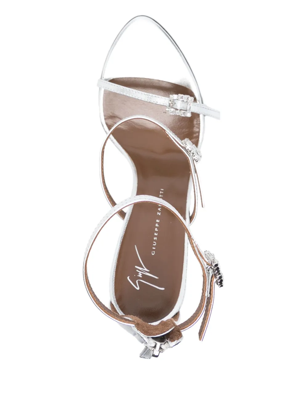 Giuseppe Zanotti 110mm leather sandals Silver