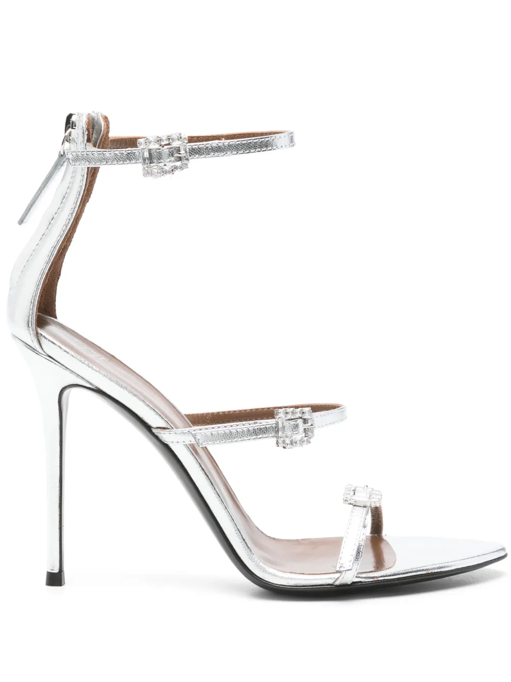 Giuseppe Zanotti 110mm leather sandals Silver