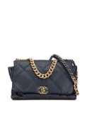 CHANEL Pre-Owned 2019 Maxi Lambskin 19 Flap satchel - Blue