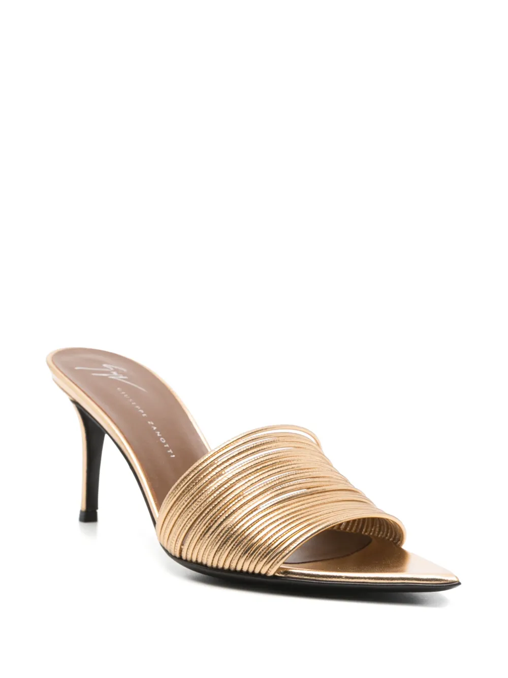 Giuseppe Zanotti 90mm Intriigo Clio mules Gold