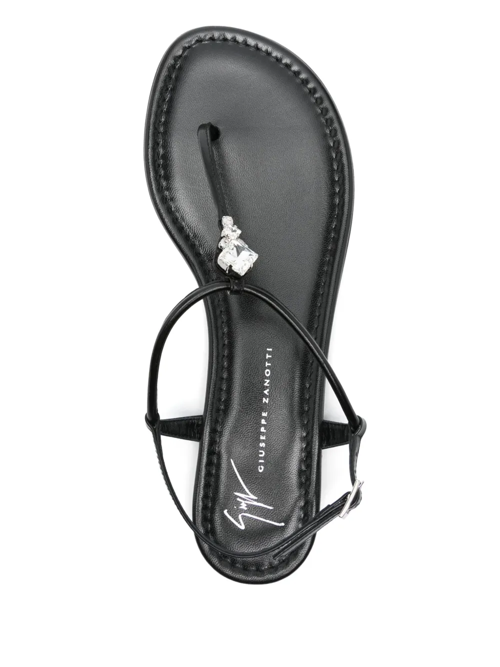 Giuseppe Zanotti Anyelle platte sandalen Zwart