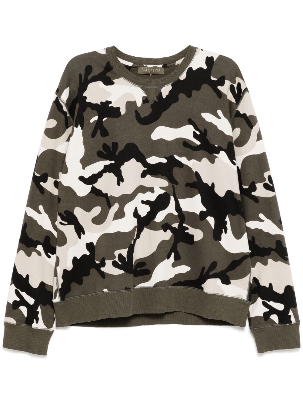 Valentino Garavani camouflage-pattern sweatshirt - Brown