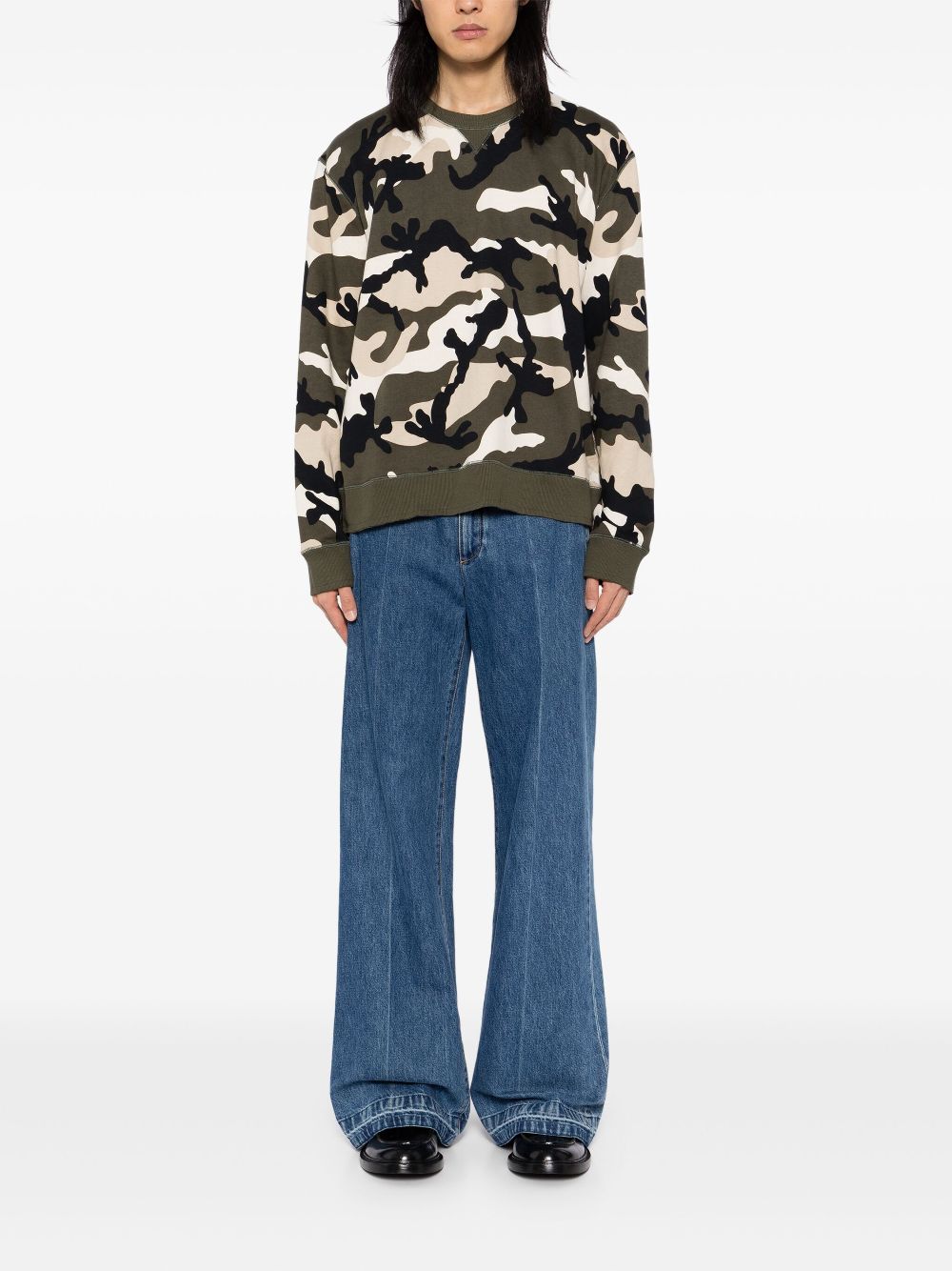 Valentino Garavani camouflage-pattern sweatshirt - Brown