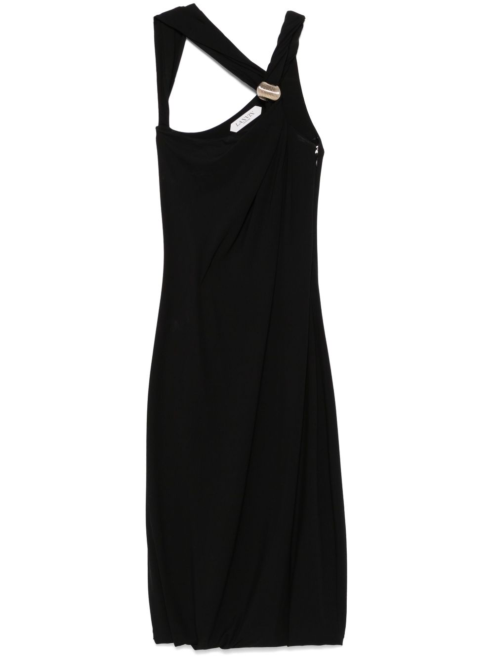 Lanvin braided jersey midi dress - Black