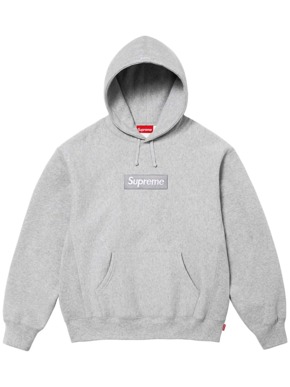 Supreme grey orange box logo hoodie online