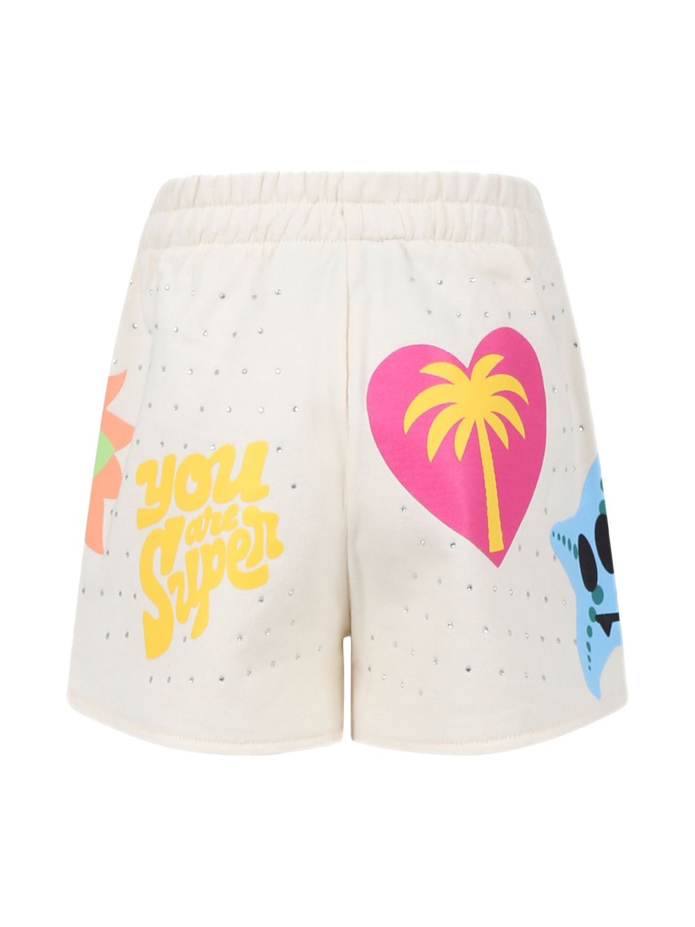 Barrow kids logo-print shorts - White