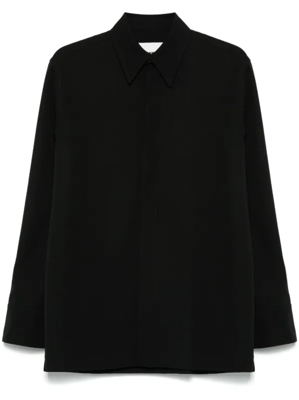 Jil Sander ウールシャツ | ブラック | FARFETCH JP