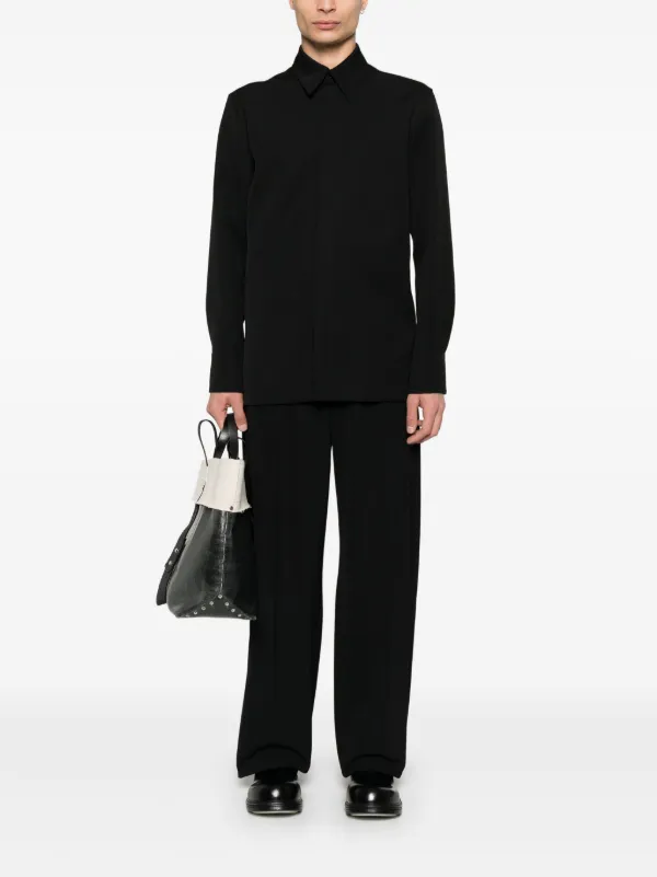 Jil Sander ウールシャツ | ブラック | FARFETCH JP