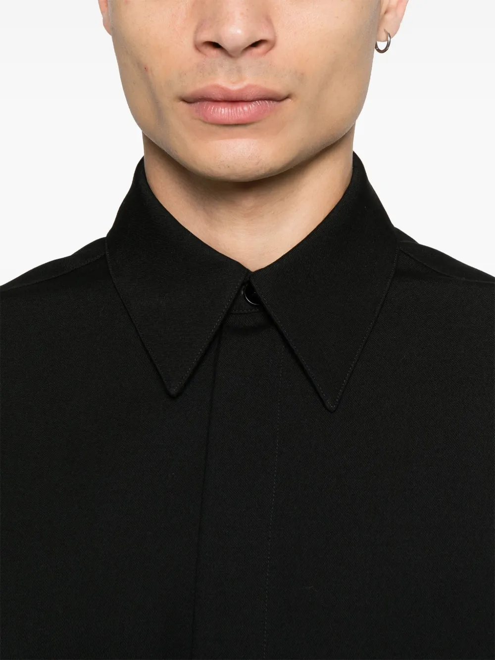 Jil Sander Wollen overhemd Zwart