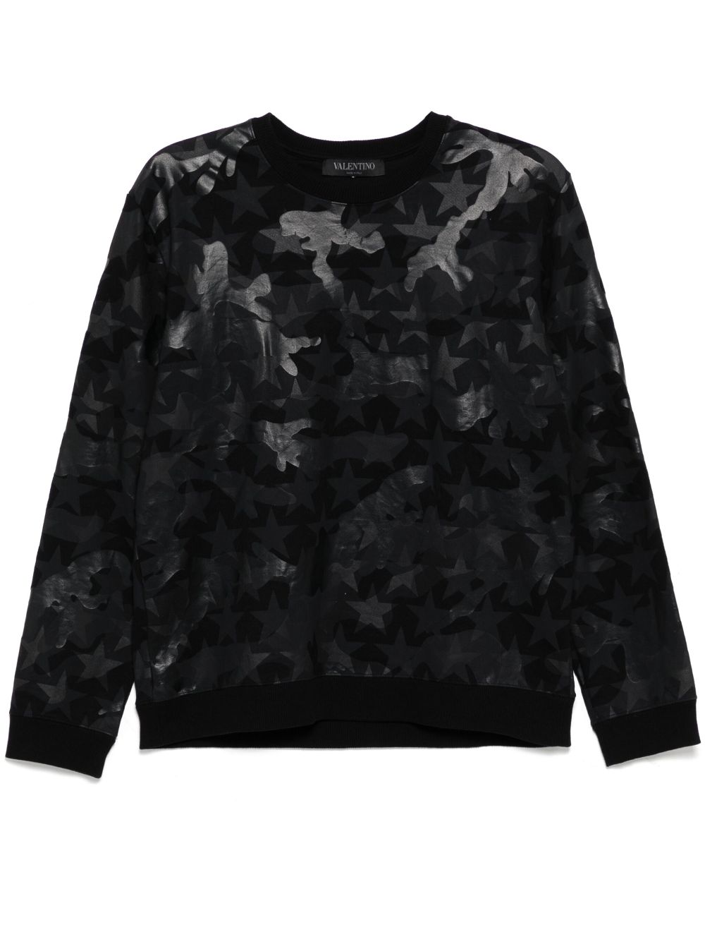 Valentino Garavani camouflage star-print sweatshirt - Black