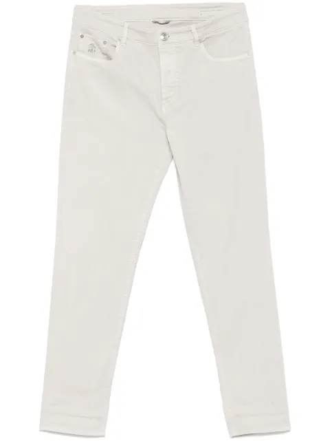 Brunello Cucinelli jeans con parche del logo
